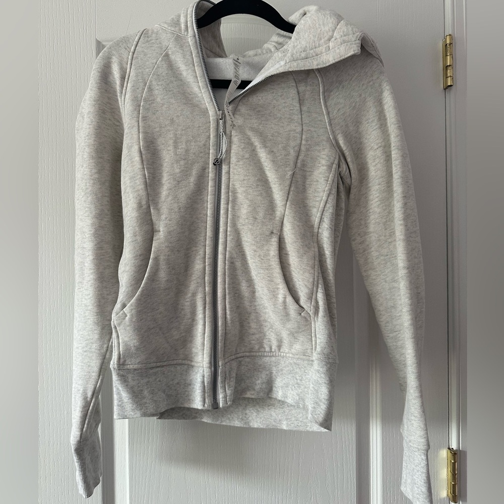 Lululemon Light Gray Full zip Scuba Jacket
